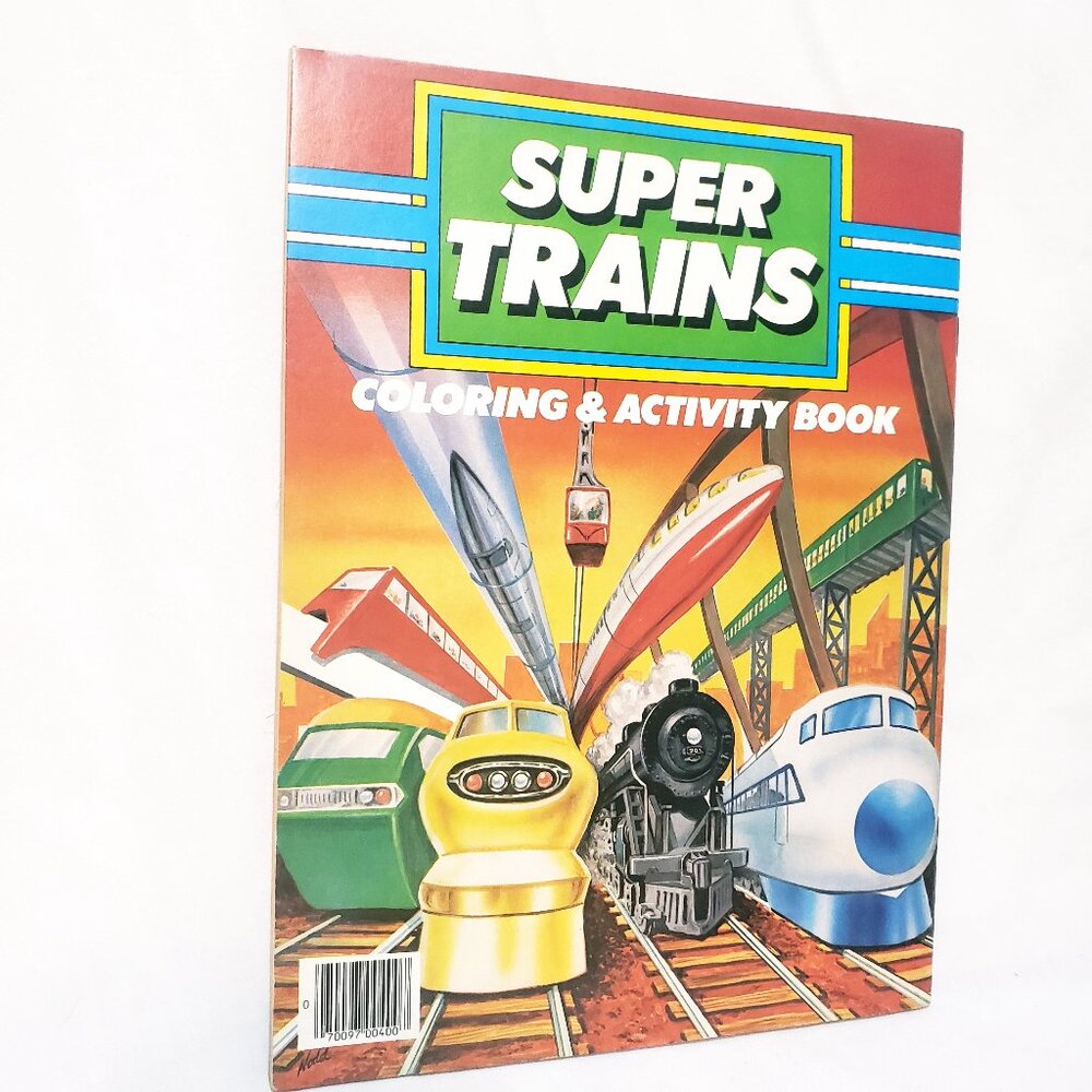Super Trains Coloring and Activity Book 1985 Play Maze